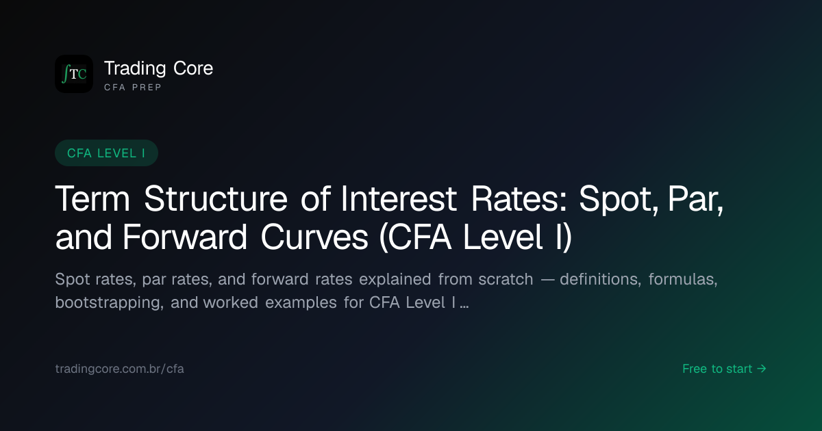 Term Structure of Interest Rates: Spot, Par, and Forward Curves (CFA ...